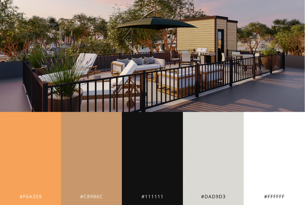 portfolio palette de couleurs groupe influence immobilier