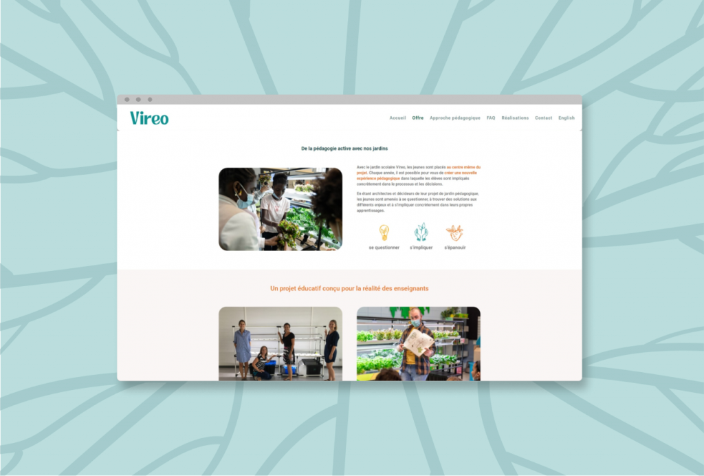 portfolio site web vireo