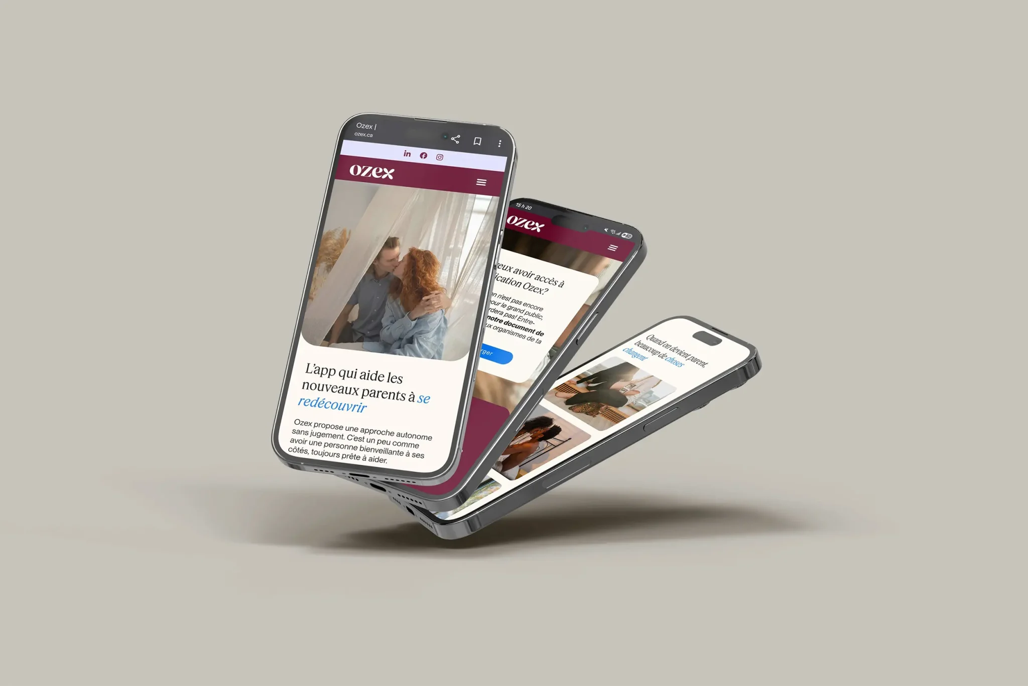 moose agence marketing portfolio application ozex mobile