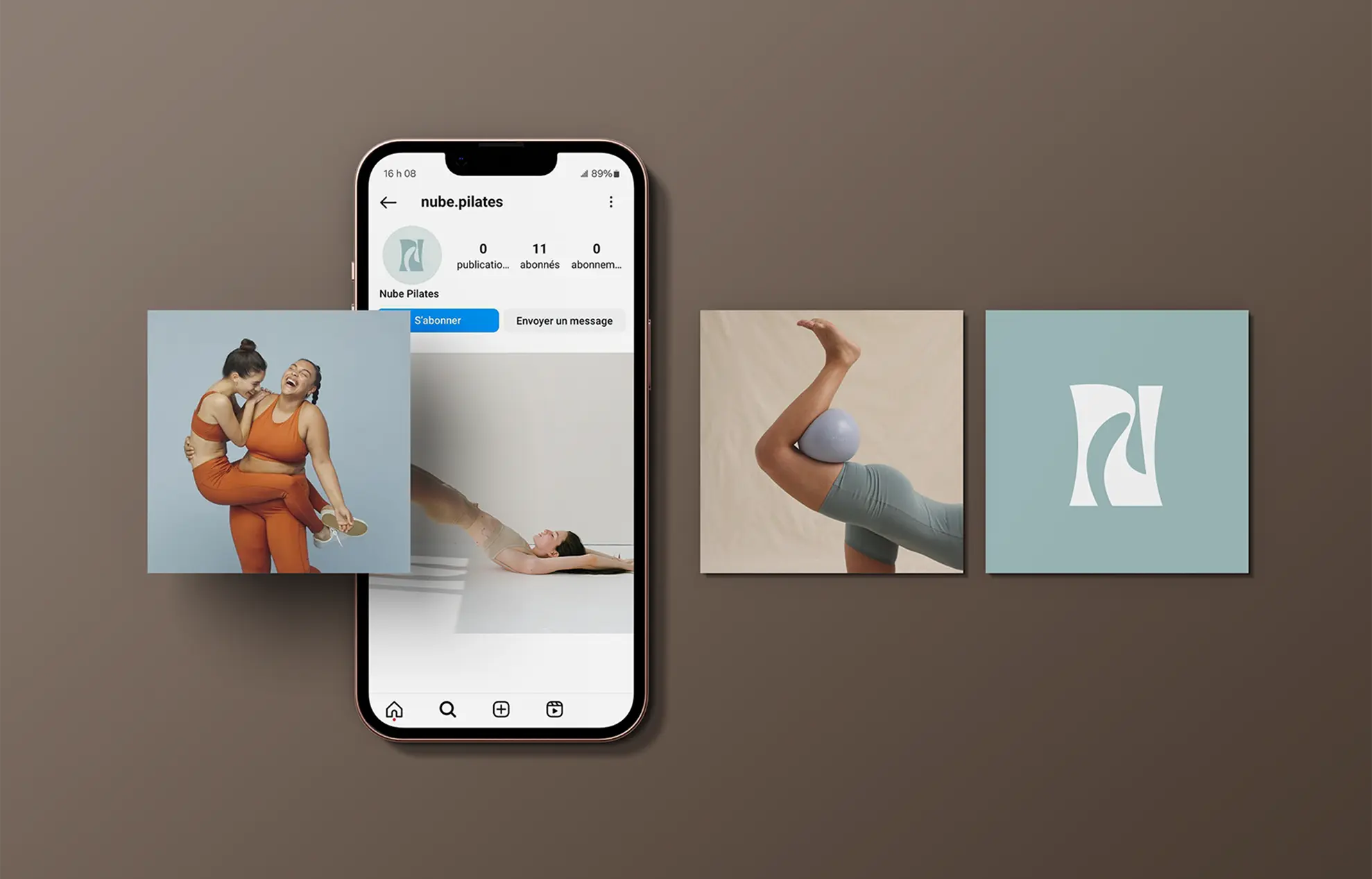 moose agence marketing portfolio nube pilates ambiance branding