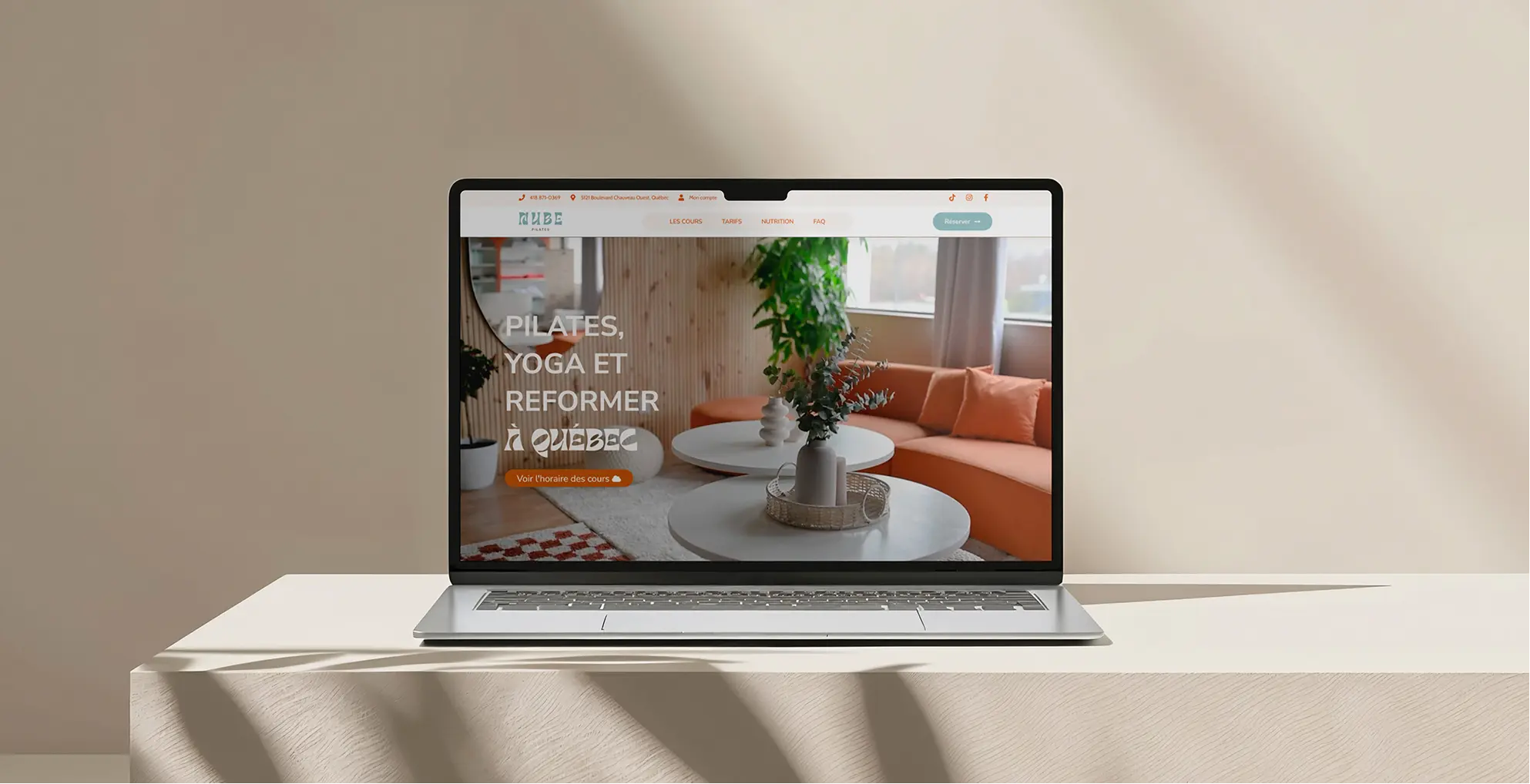 moose agence marketing portfolio nube pilates site web