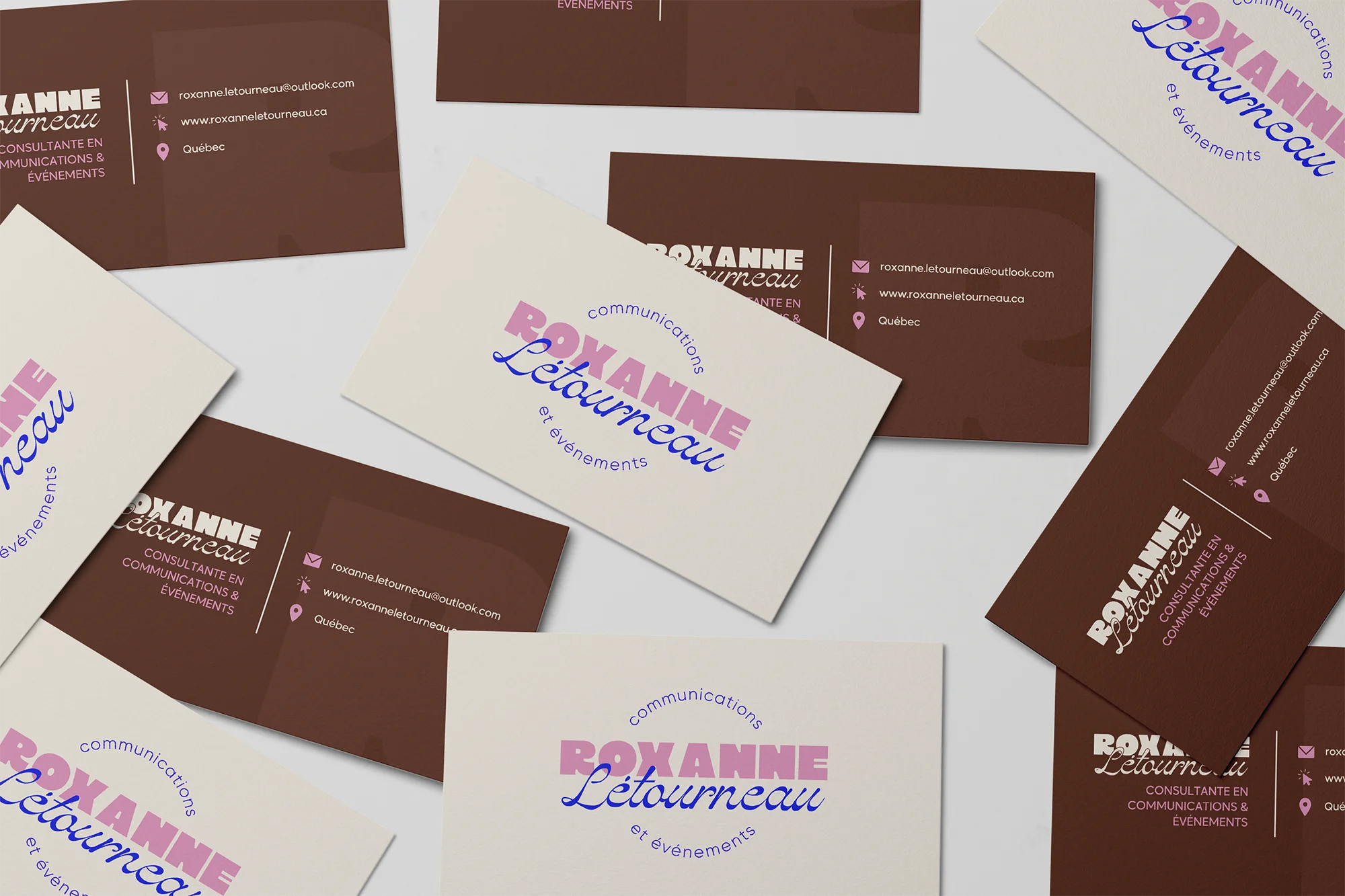 moose agence marketing portfolio roxanne letourneau business card